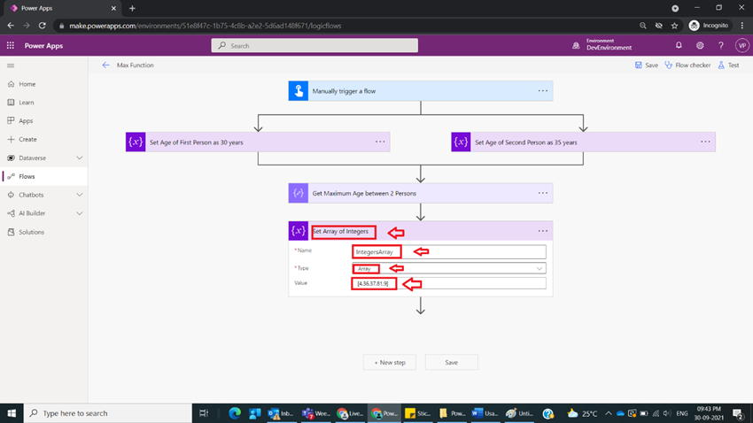Usage of Max Function in Power Automate